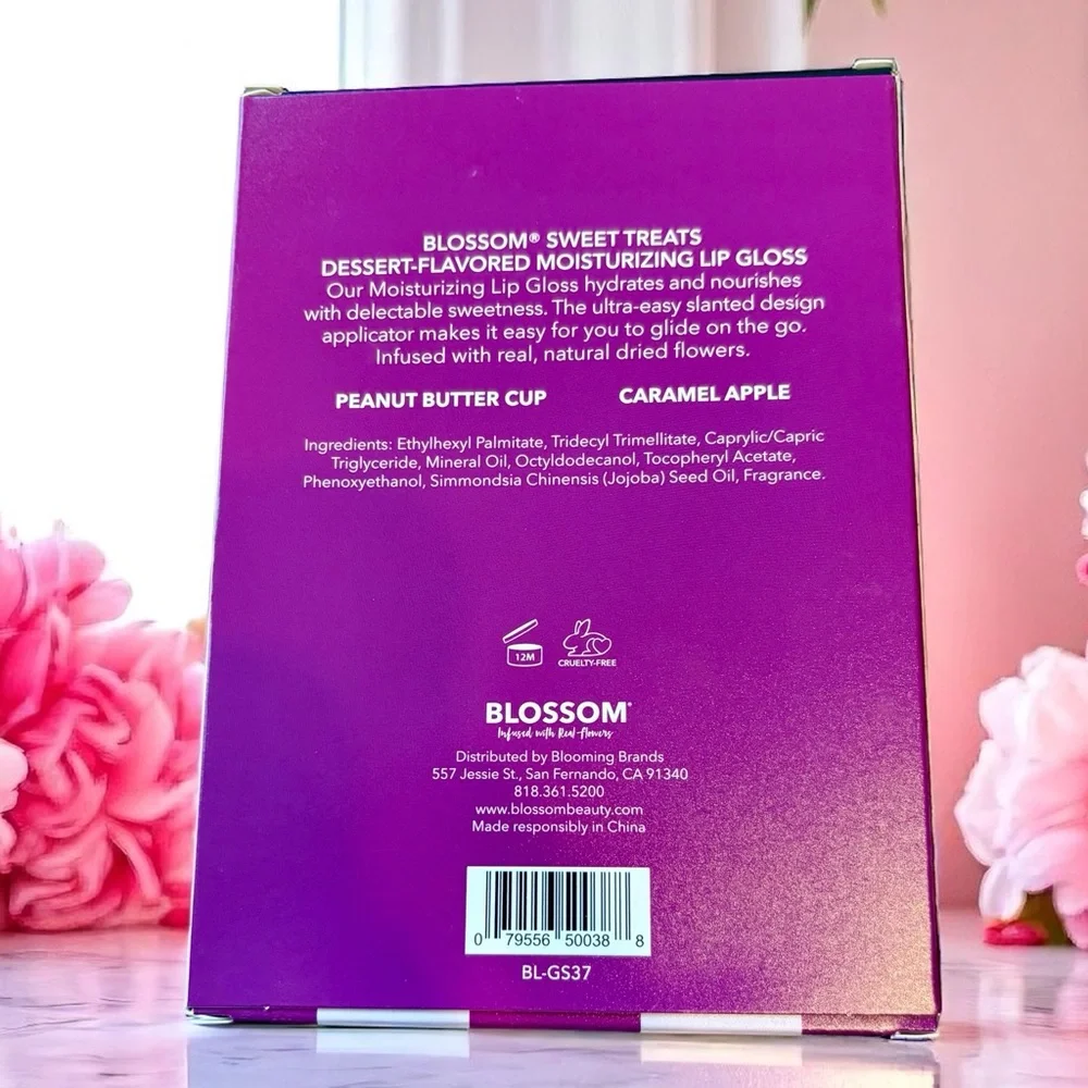 💎 Blossom Sweet Treats Dessert Lip Gloss Peanut Butter Cup & Caramel